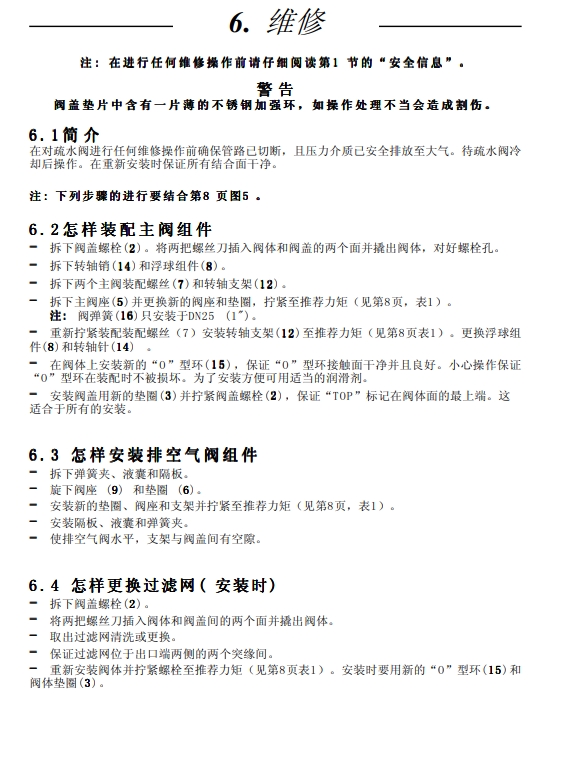 FTS14浮球式betway体育手机版登录閥安裝維修指南7