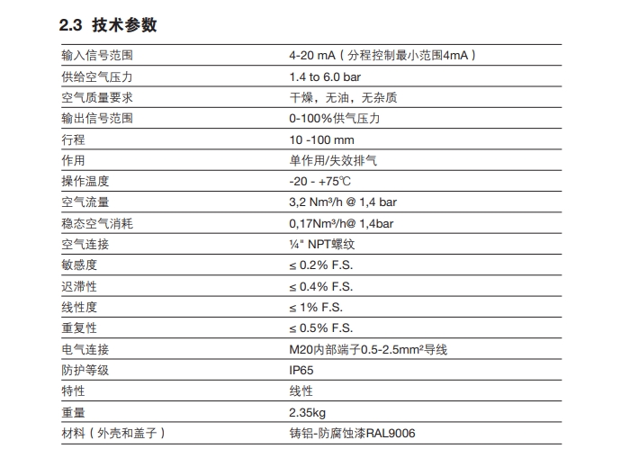 betway体育手机APPep500定位器技術參數