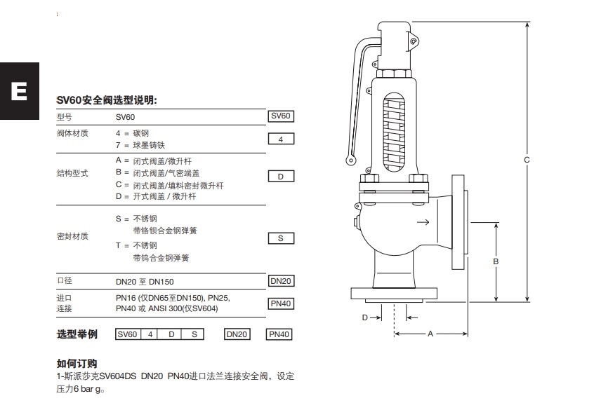 SV60係列安全閥銘牌詳解