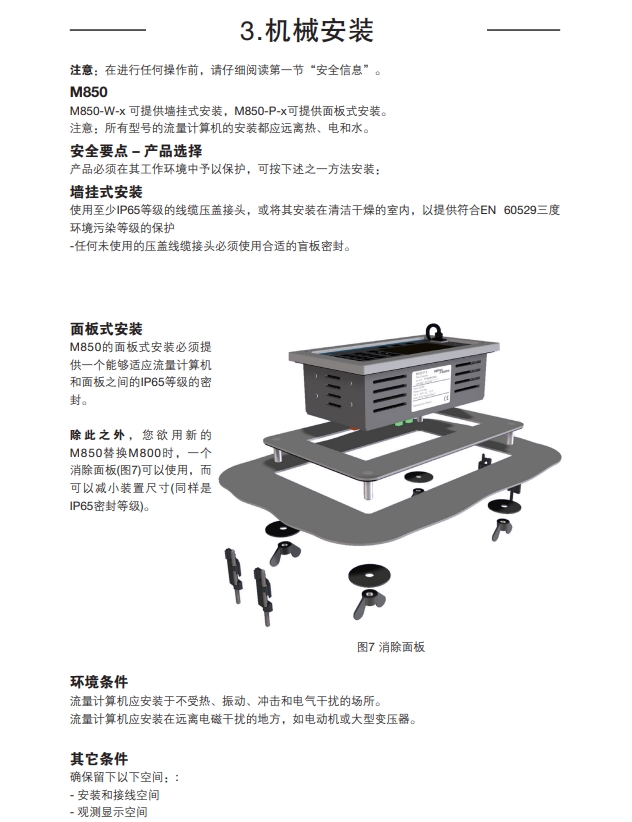 betway体育手机APPM850流量計算機機械安裝說明
