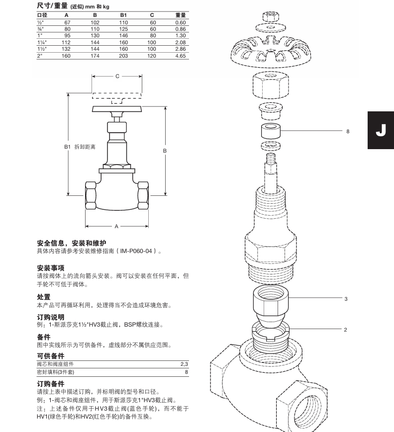 betway体育手机APPHV3截止閥尺寸重量