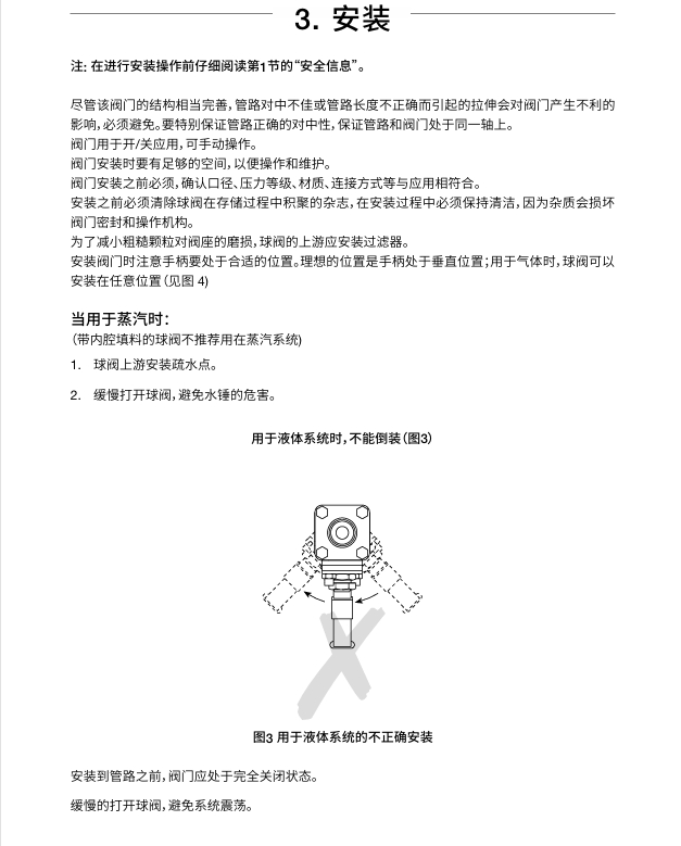betway体育手机APPM70i ISO和M80i ISO不鏽鋼球閥安裝步驟