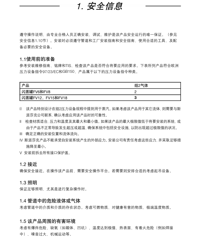 betway体育手机APP裝FV閃蒸罐安全信息