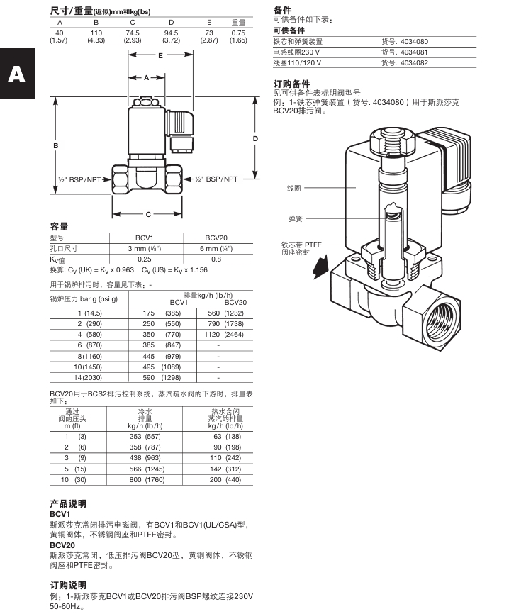 betway体育手机APPBCV1和BCV20排汙閥尺寸重量